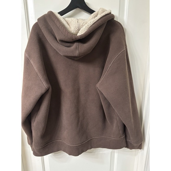 Vintage Foot Locker Fleece Lined Hooded Sweatshirt Rad Early Y2K Grunge Size L - Picture 2 of 6